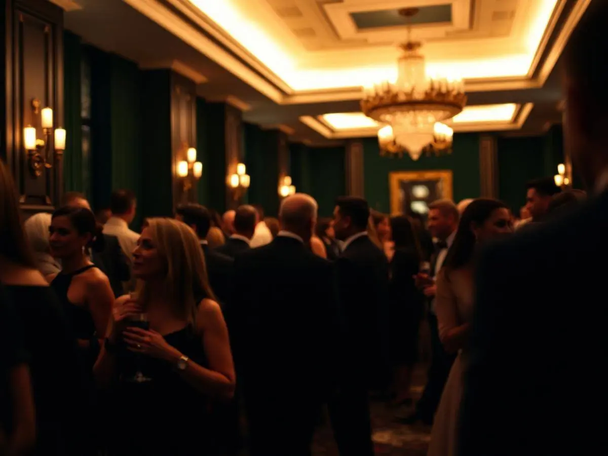 Soirée d'entreprise organisée dans un lieu de réception élégant